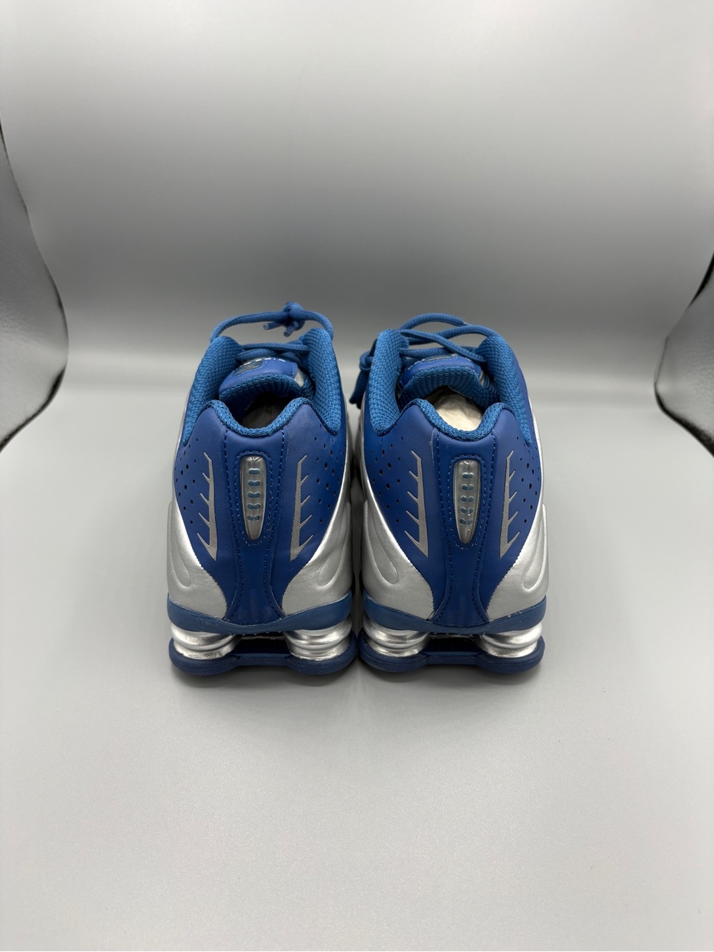 Nike Shox R4 Shoes Court Blue Metallic Silver Size 9.5 IQ9391-476 - Picture 5 of 5